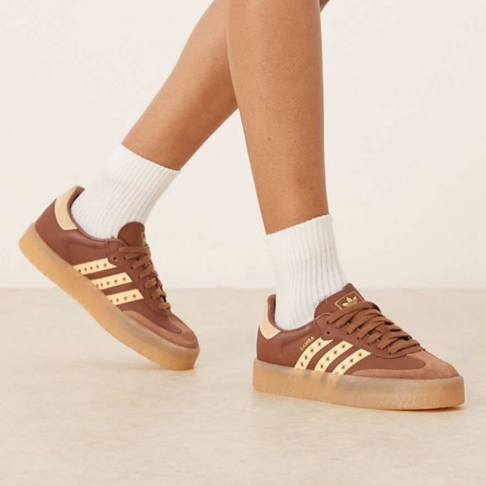 🤎⭐️ ADIDAS SAMBAE PRELOVED BROWN STAR 🌟🤎 - Picture 2 of 4